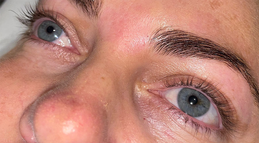 Lashes prior to Treatment